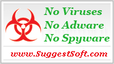 100% Clean antivirus report by SuggestSoft.com.