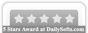 5 stars award by Daily Softs.