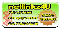 100% Clean award granted by netlinkz4u.com