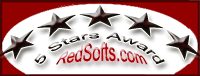 5 stars award by redsofts.com